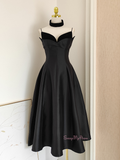 A Line Ankle Length Velvet Satin Sweetheart Homecoming Dress