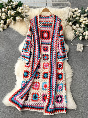 Canvas Eclectic Crochet Long Dress