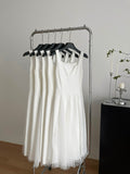 Satin A-Line Silhouette White Dress