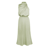 Dark Green Grace Floor-Length Dress