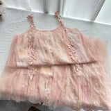 Floral Ethereal Pink Tulle Dress