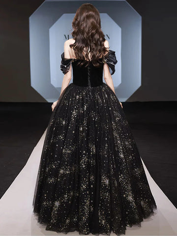 2024 Gold Accents Black Ball Gown Prom Dress Sassymyprom 2024 Gold Accents Black Ball Gown Prom Dress Sassymyprom