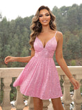 Glamorous Sparkling Pink Mini Dress