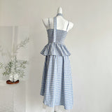 Rose Decor Asymmetrical Print Summer Dress