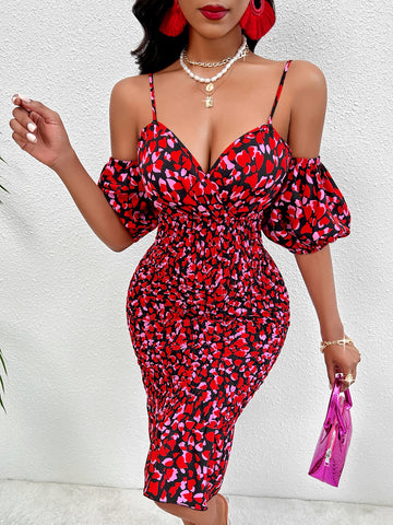 off shoulder smocked bodycon dress AiiRZ Off Shoulder Smocked Mini Dress Bodycon Style Short Sleeve Party Club Night Out Summer Spring Evening Form Fitting FashionMISSGUIDED