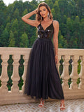 Decadent Twilight Sequin-Infused Prom Dress