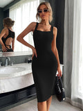 Sophisticated Backless Black Dress