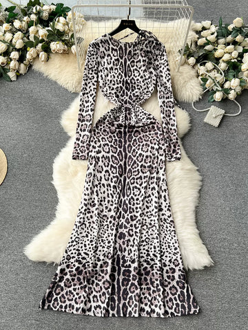Bold Leopard Print Statement Dress