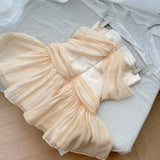 Peach Strapless Mini Dress