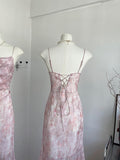 Lightweight Soft Pink Floral Maxi Dress