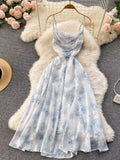 Summer Bluebell Whisper A-Line Dress