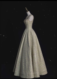 Sparkle Sequin A Line Floral Prom Dress