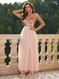 Decadent Twilight Sequin-Infused Prom Dress