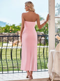 Stylish Pink Eyelet Maxi Dress