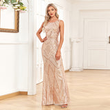 Sparkle Trumpet Mermaid Rose Gold Party Dress