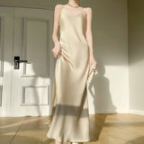 Night White Elegance Silk-Blend Dress