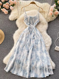 Summer Bluebell Whisper A-Line Dress