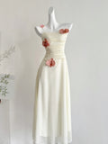 Summer Flowers Soft Hues Long Dress