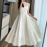 White Cascade Floral High-Low Dress