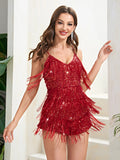 Sparkling Citrus Swing Sequined Flapper Dress