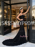 Sequin Beading Sweetheart Trumpet Mermaid Prom Dress