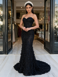 Sequin Beading Sweetheart Trumpet Mermaid Prom Dress
