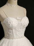 Tulle Appliques Short White Sweetheart Homecoming Dress