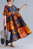 Print Loose Casual Floral Boho Maxi Dress