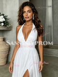 a-line backless wedding dress tulle