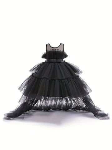 2023 Tutu Gown Long Tail Puffy Princess Dress 9-10 / Black 2023 Tutu Gown Long Tail Puffy Princess Dress 9-10 / Black