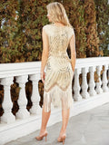 Sparkle Vintage Skinny Sequined Tassel Party Dress