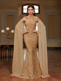 Prom Queen Dream Dazzling Gold Sequin Dress