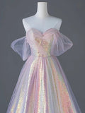 Fairy Tale Shimmer Pink Full-Length Prom Dress