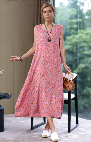 Bold Patterns Summer Breeze Sleeveless Maxi Dress