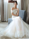 Trumpet Mermaid Tulle Off The Shoulder Wedding Dress