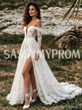 Sassymyprom backless lace wedding dress full train back view