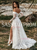 Sassymyprom high slit lace dress side detail view