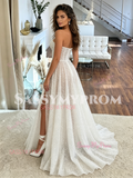 sequin tulle bridal gown sweetheart neckline