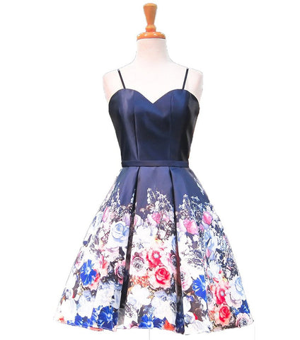 Floral Party Short Homecoming Dresses