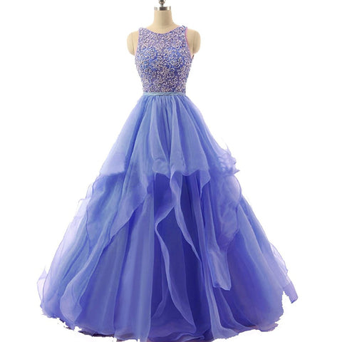 Beaded Quinceanera Ball Gown Prom Dress Long for Evening Party