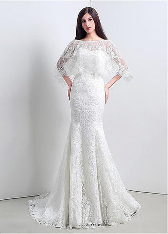 Glamorous Lace Sweetheart Neckline Mermaid Wedding Dresses With Jacket