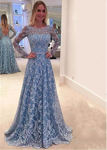 Glamorous Lace  Prom Dresses With Belt & Bowknot
