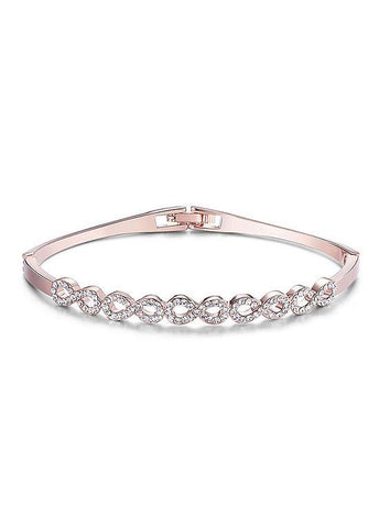 Chic Rose Gold Plated Alloy Bangle