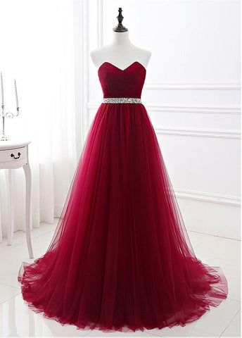 Alluring Tulle Sweetheart Prom Dresses