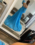 Beaded Cut Out Tulle Detachable Sleeves Prom Dress