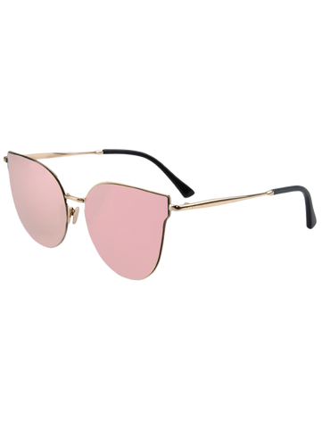 Blue Pink Lightweight Mirrored Pilot Sunglasses