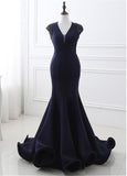 Real Photo Modern Polyamide V-neck Neckline Cut-out Mermaid Formal Dresses With Beadings