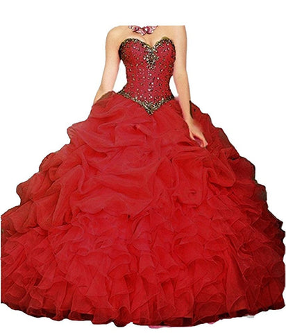 Ball Gown Organza Quinceanera Dresses Prom Gowns