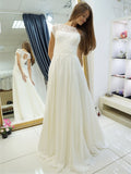Short Sleeves Lace Wedding Dress