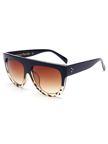Cool Leopard Pattern Match Black Sunglasses
